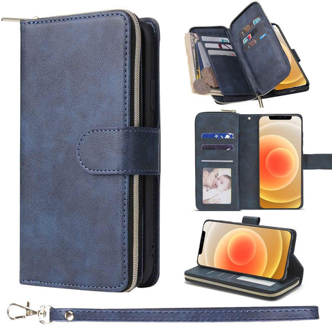 Samsung Galaxy A10 Case Premium Wallet Blue