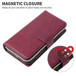 Huawei Y9 Prime Case Premium Wallet Wine