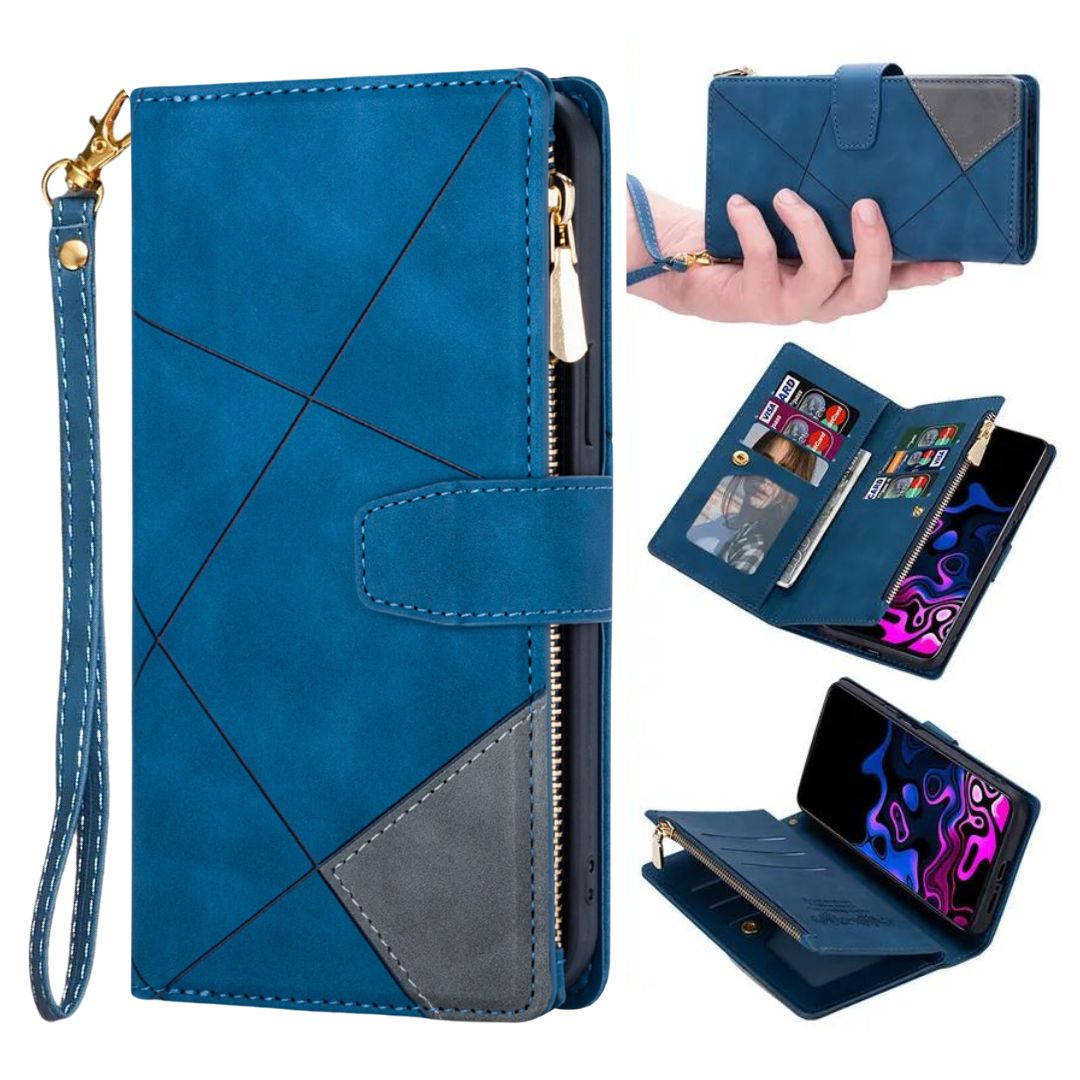 Samsung Galaxy Note 8 Case Wallet Design Blue – Aimstech