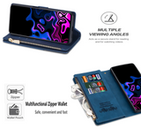 iPhone 15 Plus Case Wallet Design Blue