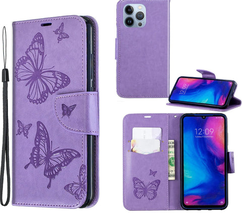 Samsung Galaxy A03s Case Purple Butterflies